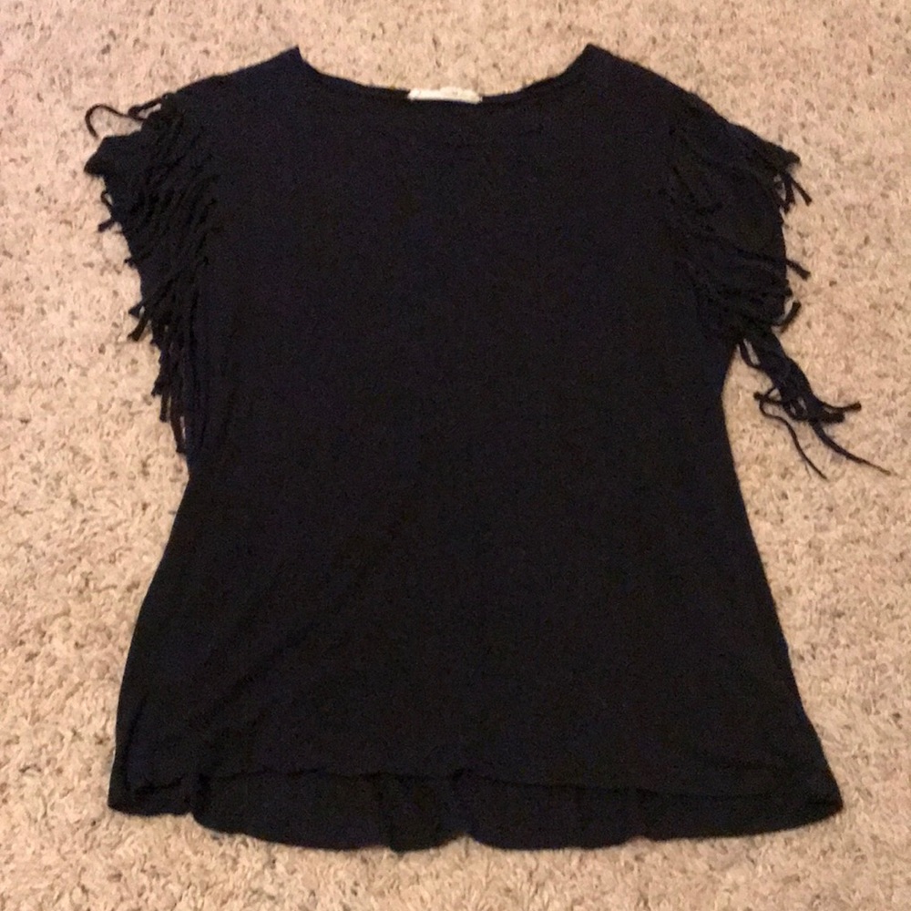 Olive & Oak fringed top size XS